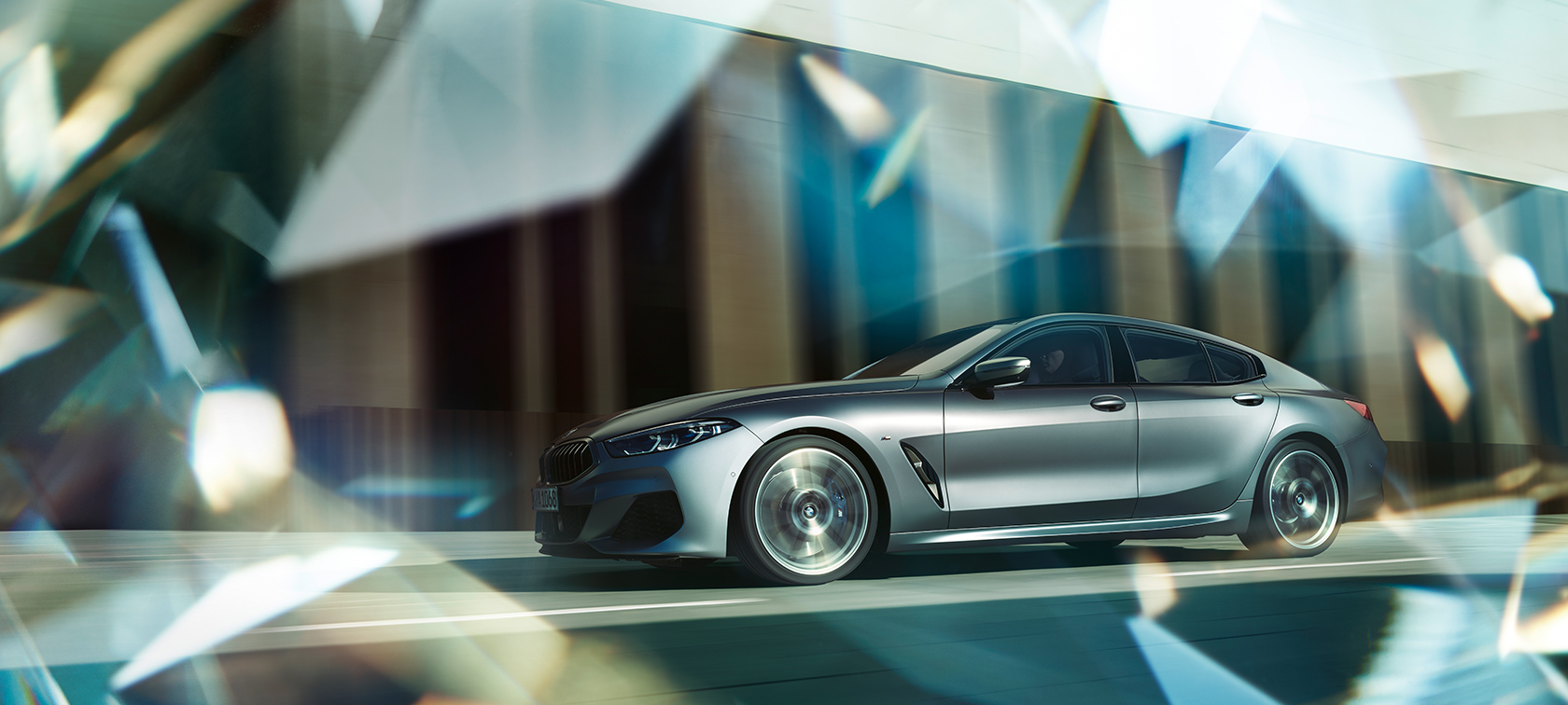 BMW 8-serie Gran Coupé Inspiration BMW 8-serie Gran Coupé, sedd från sidan körandes, Inspiration