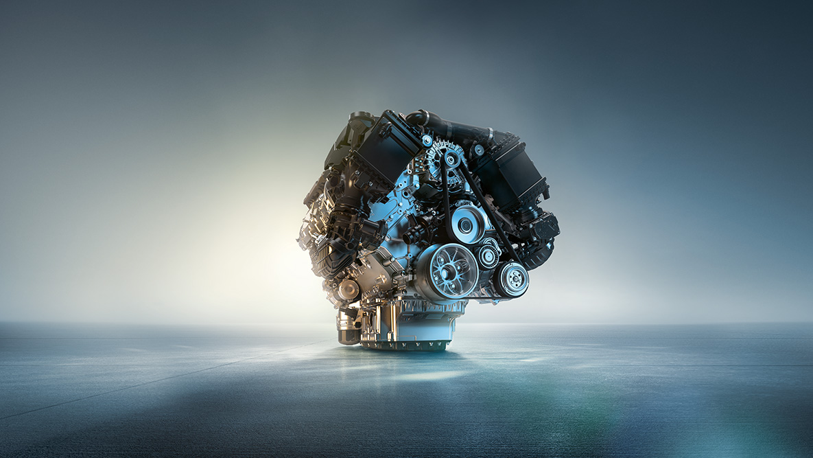 BMW TwinPower Turbo 8-cylindrig bensinmotor BMW 8-serie Gran Coupé, 8-cylindrig BMW TwinPower Turbo-bensinmotor.