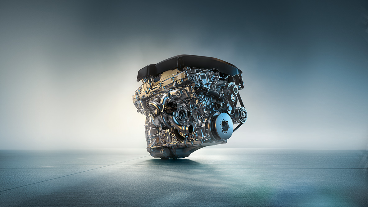 BMW TwinPower Turbo 6-cylindrig bensinmotor BMW 8-serie Gran Coupé, 8-cylindrig BMW TwinPower Turbo-bensinmotor.