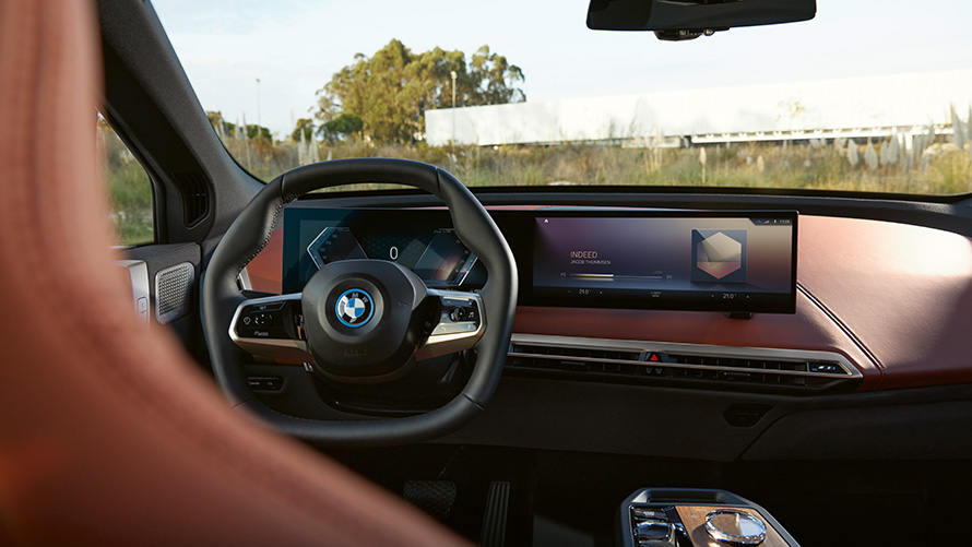 BMW iX i20 eldriven SUV BMW iDrive BMW iX i20 2021 eldriven SUV BMW iDrive Controller interiör Suite Cockpit