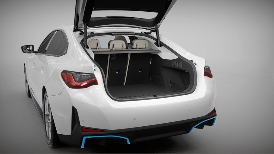Bagageutrymme och baklucka BMW i4 G26 2021 Bagageutrymme och baklucka BMW i4 G26 2021