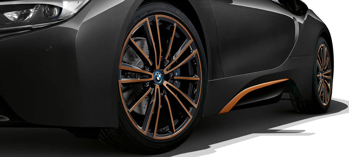 Lättmetallfälg i E-Copper, BMW i8 Coupé Ultimate Sophisto Edition Lättmetallfälg i E-Copper, BMW i8 Coupé Ultimate Sophisto Edition, exteriör