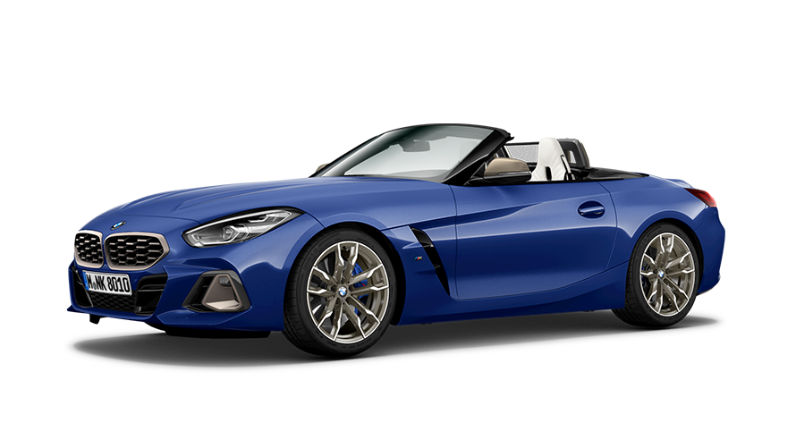 BMW Z4 M40i trefjärdedelsvy från sidan BMW Z4 M40i trefjärdedelsvy från sidan