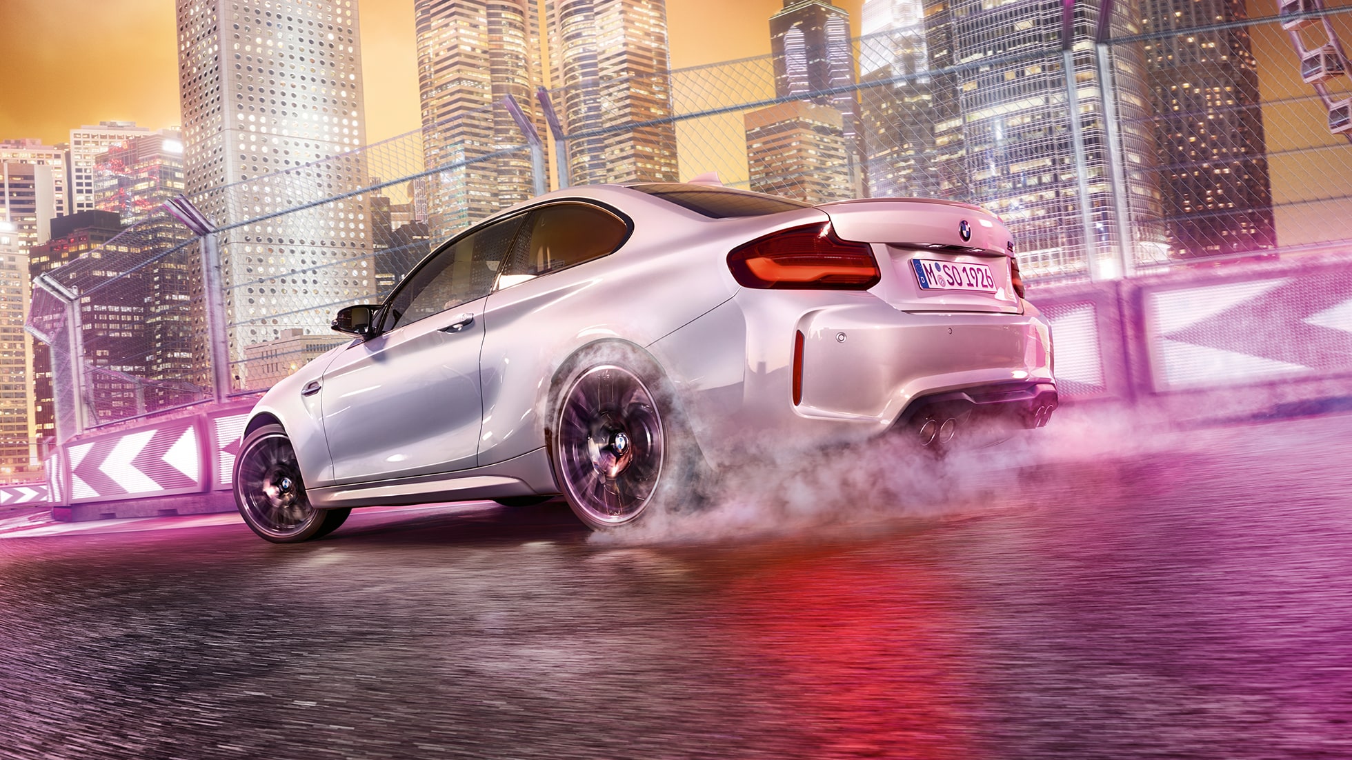 Bildesign BMW M2 Competition F87 Bildesign BMW M2 Competition F87 2018 Hockenheim Silvermetallic trefjärdedelsvy bakifrån