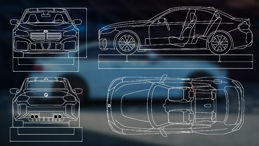 BMW M2 G87 G42 Utvändig utrustning motiv Utvändig utrustning motiv BMW M2 G87 G42