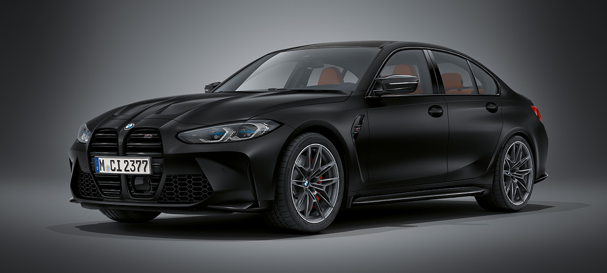 BMW Individual utökad helläderutrustning ’Merino’ Fjordblå/Svart BMW M3 Sedan 2020 G80 kupé BMW Individual utökad läderutrustning 'Merino' Fjordblå/Svart BMW M3 G80 2020 kupé Cockpit