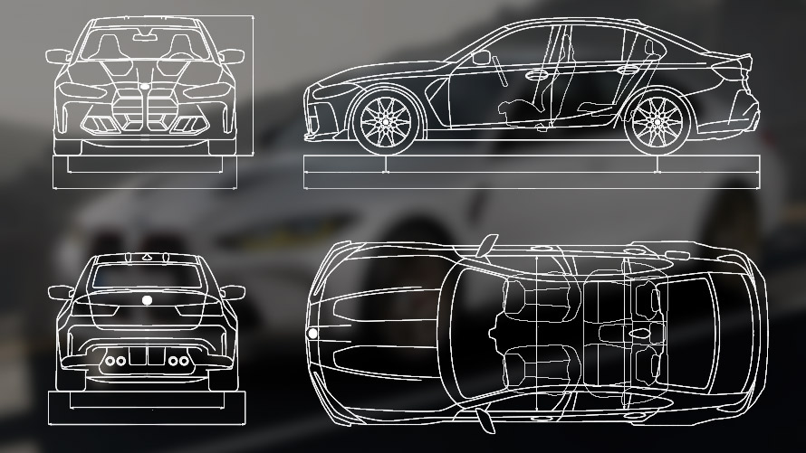Grafik BMW M3 CS G80 Grafik BMW M3 CS G80