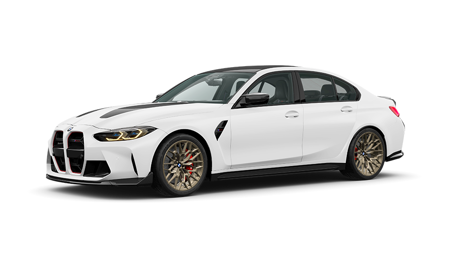 BMW M-modeller BMW M3 CS G80 sedd snett från sidan BMW M-modeller BMW M3 CS G80 sedd snett från sidan