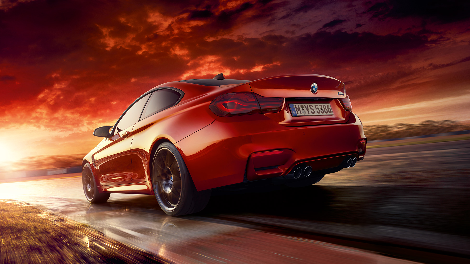 BMW M4 Coupé, sedd bakifrån BMW M4 Coupé, design, sedd bakifrån