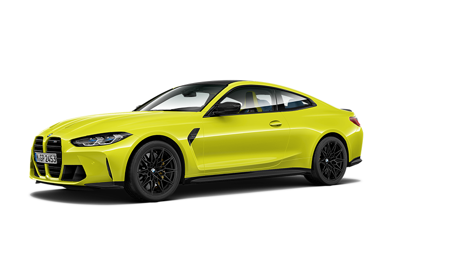 BMW M-modeller BMW M4 G82 sedd snett från sidan BMW M-modeller BMW M4 G82 sedd snett från sidan