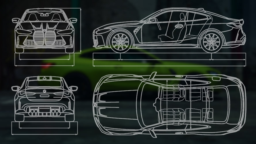 Grafik BMW M4 CSL G82 Grafik BMW M4 CSL G82