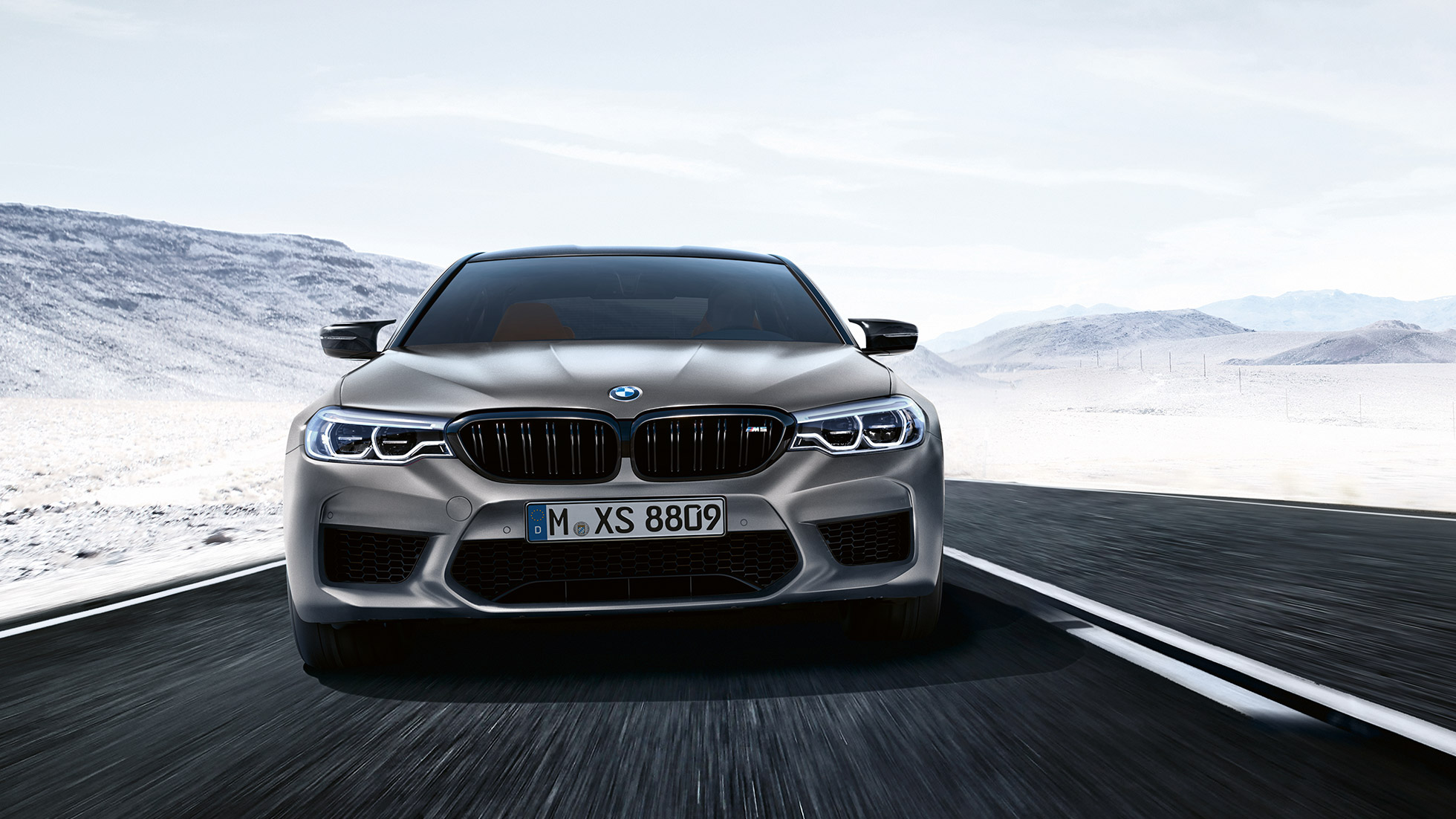 Frontdesign. BMW M5 Competition design framifrån.
