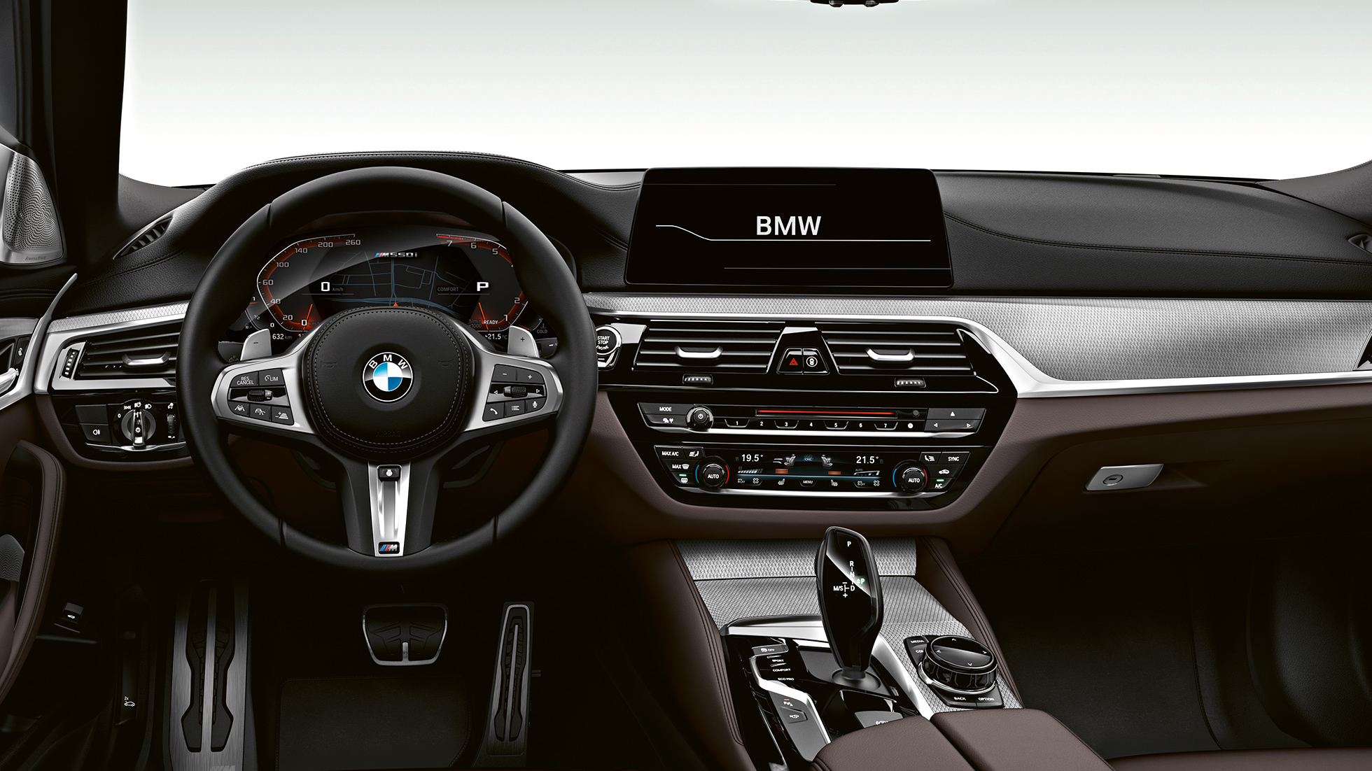 Förarplats. BMW M550i och BMW M550d Design Förarmiljö.