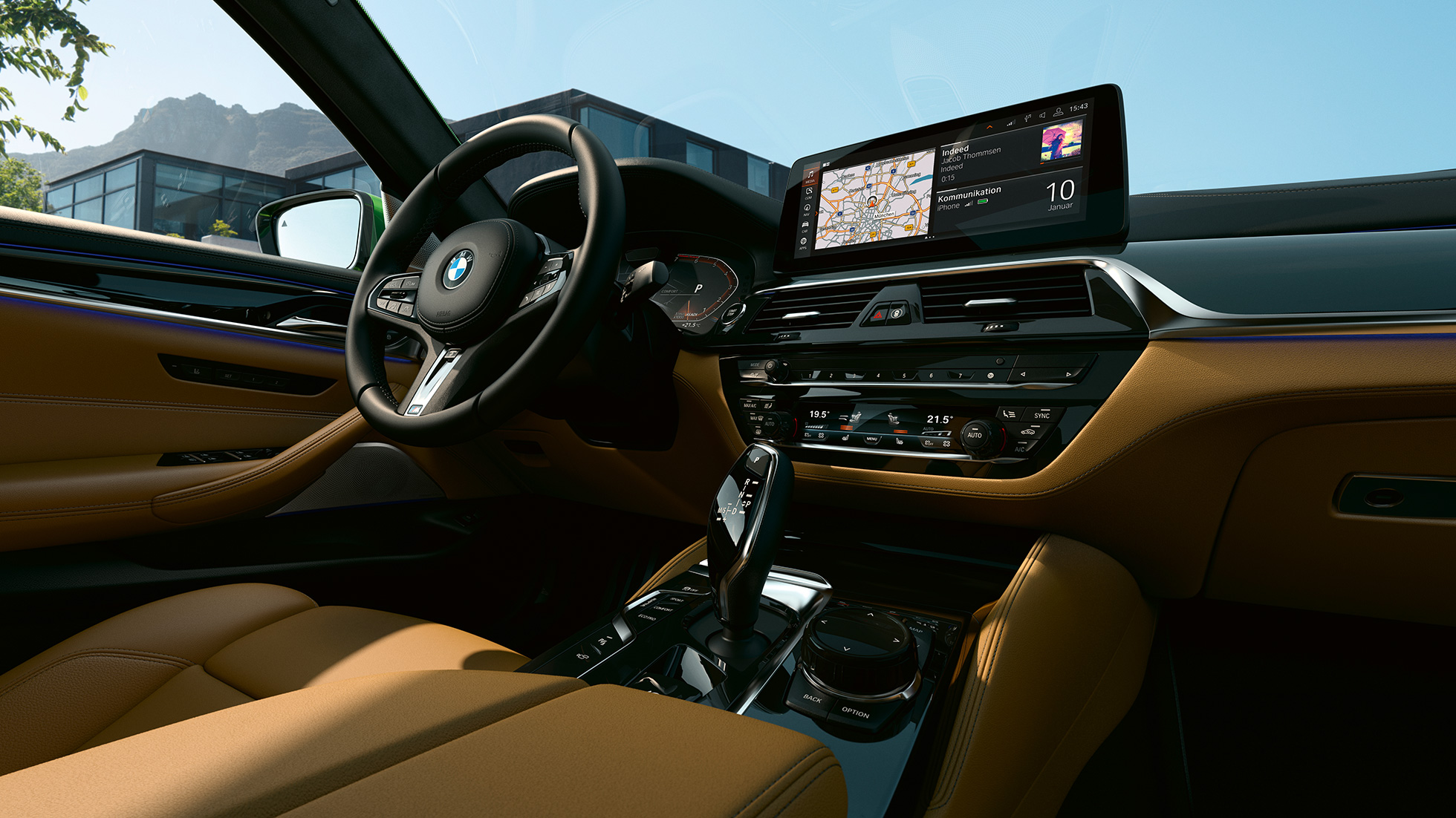 BMW M550i xDrive Sedan G30 LCI Facelift 2020 med 12,3'' instrumentdisplay BMW M550i xDrive Sedan G30 LCI Facelift 2020 med 12,3'' instrumentdisplay