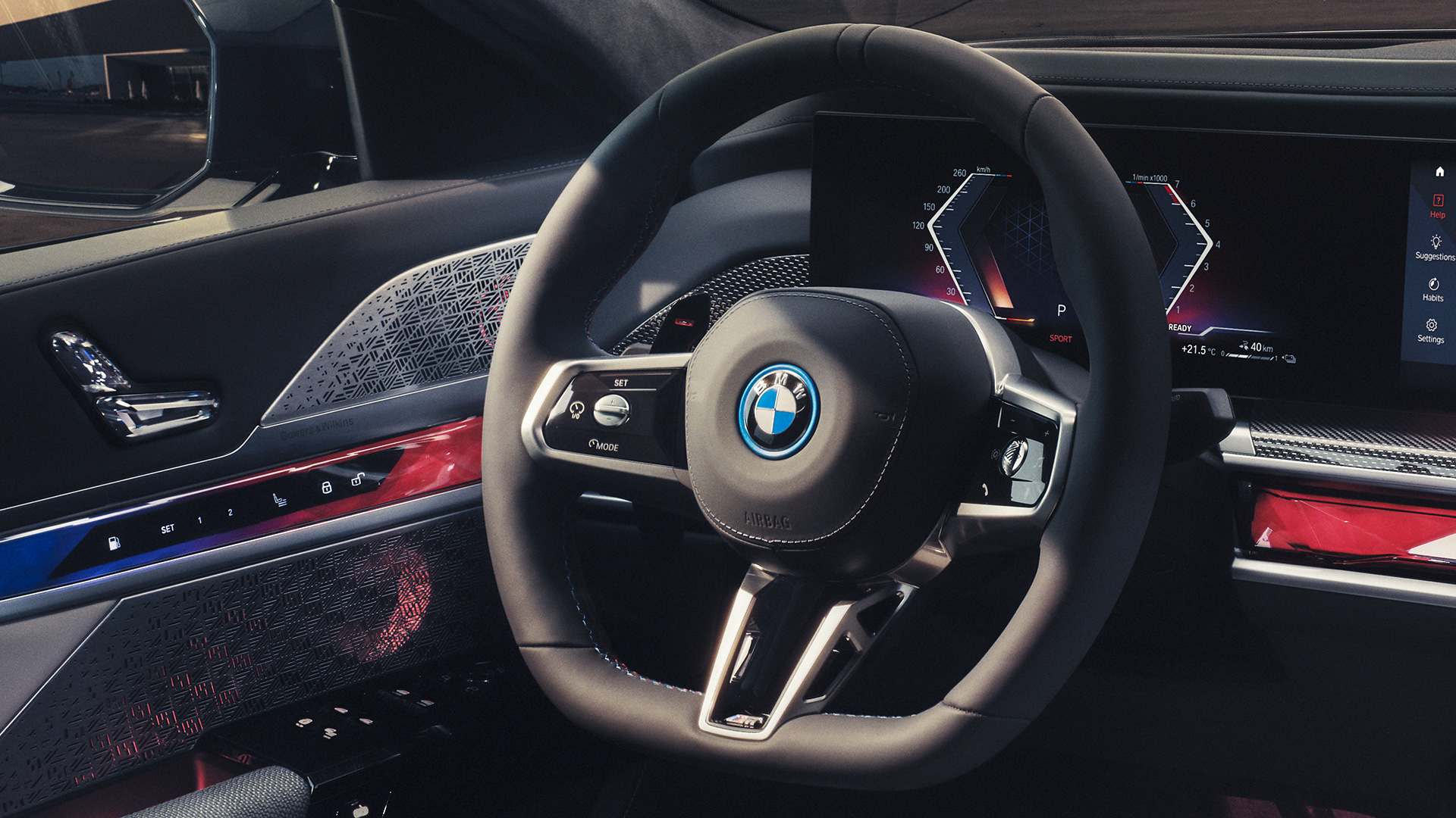 M lädersportratt BMW M760e xDrive Sedan G70 M lädersportratt BMW M760e xDrive Sedan G70