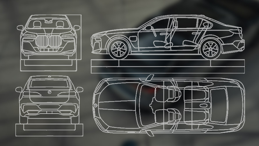Grafik BMW M760e xDrive Sedan G70 Grafik BMW M760e xDrive Sedan G70
