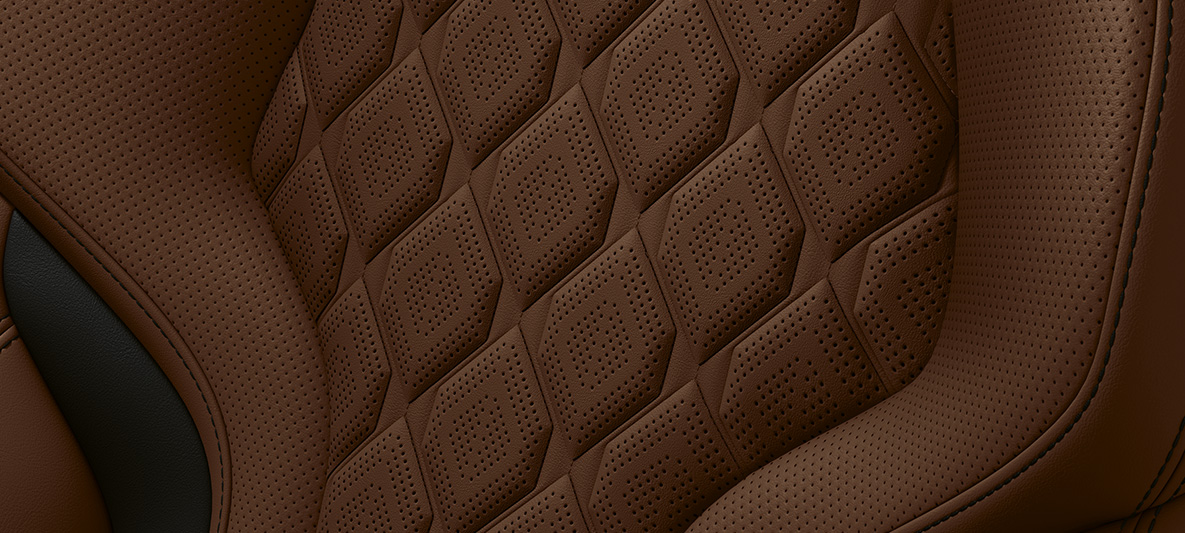 Helläder Merino Tarumabrun. BMW Individual M8 Cabriolet, Interiör med helläder Merino/Taruma Brun.