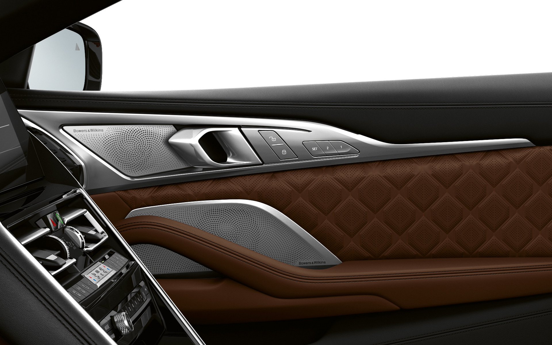 Bowers & Wilkins Diamond Surround Sound System BMW M8 Cabriolet F91 LCI Facelift 2022 BMW M8 Cabriolet F91 LCI Facelift 2022 Bowers & Wilkins Diamond Surround Sound System närbild
