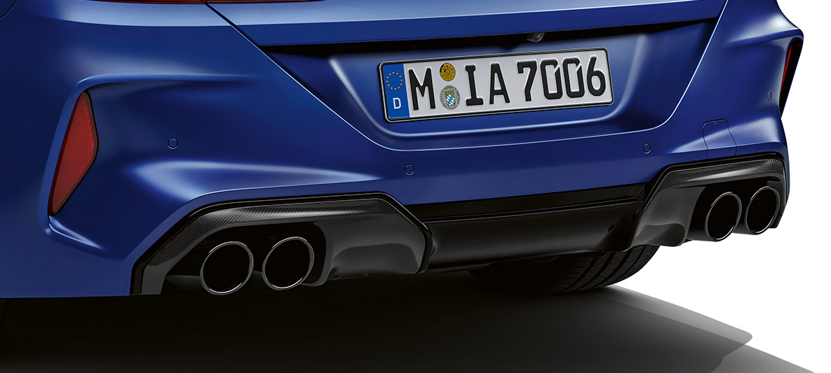 Bakspoiler i Carbon. BMW M8 Competition Coupé, bakspoilern i M Carbon-exteriörpaketet,