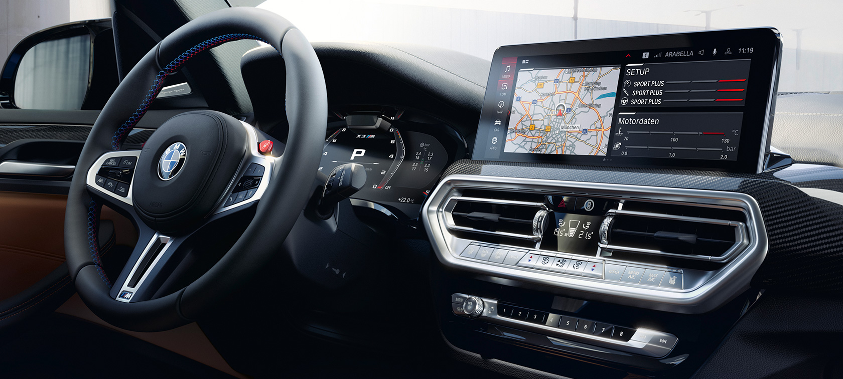 BMW X3 M Competition F97 LCI Facelift 2021 Förarplats Control Display BMW X3 M Competition F97 LCI Facelift 2021 Förarplats Control Display