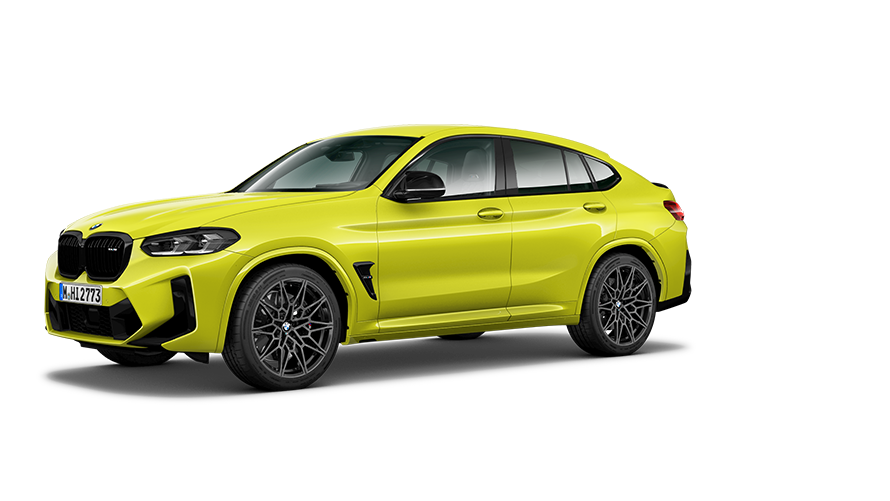 BMW X4 M trefjärdedelsvy från sidan BMW X4 M trefjärdedelsvy från sidan