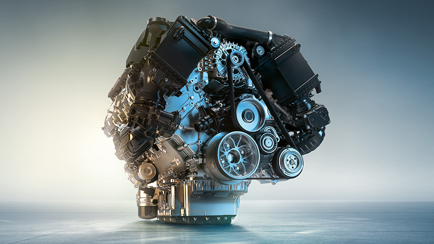 M TwinPower Turbo-bensinmotorn i BMW X5 M50i 8-cylindrig M TwinPower Turbo-bensinmotor BMW X5 M50i G05