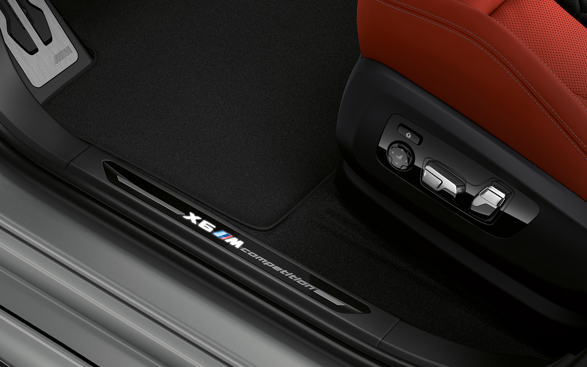 BMW X6 M Competition F96 belysta instegslister BMW X6 M Competition F96 2023 belysta instegslister