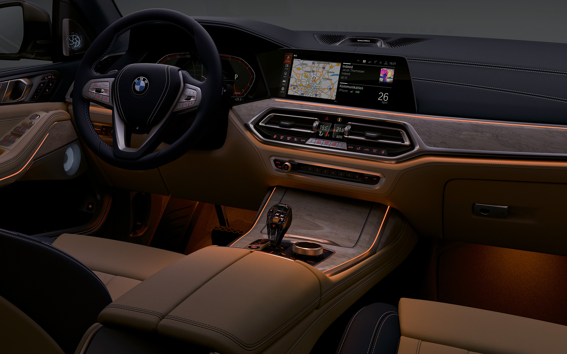 BMW X7 M50i M50d G07 2019 förarplats, orienteringsbelysning BMW X7 M50i M50d G07 2019 förarplats, orienteringsbelysning