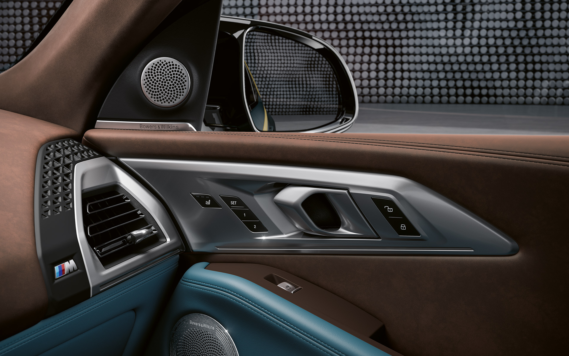 BMW XM G09 Bowers & Wilkins Diamond Surround Sound System BMW XM G09 invändig utrustning Bowers & Wilkins Diamond Surround Sound System