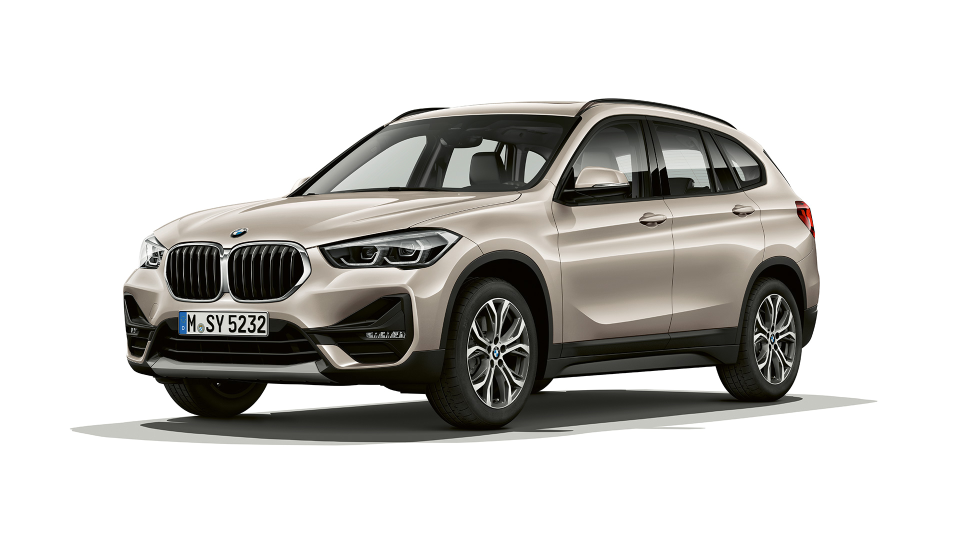 BMW X1, Modell Advantage, trefjärdedelsvy framifrån BMW X1, Modell Advantage, trefjärdedelsvy framifrån studiobild