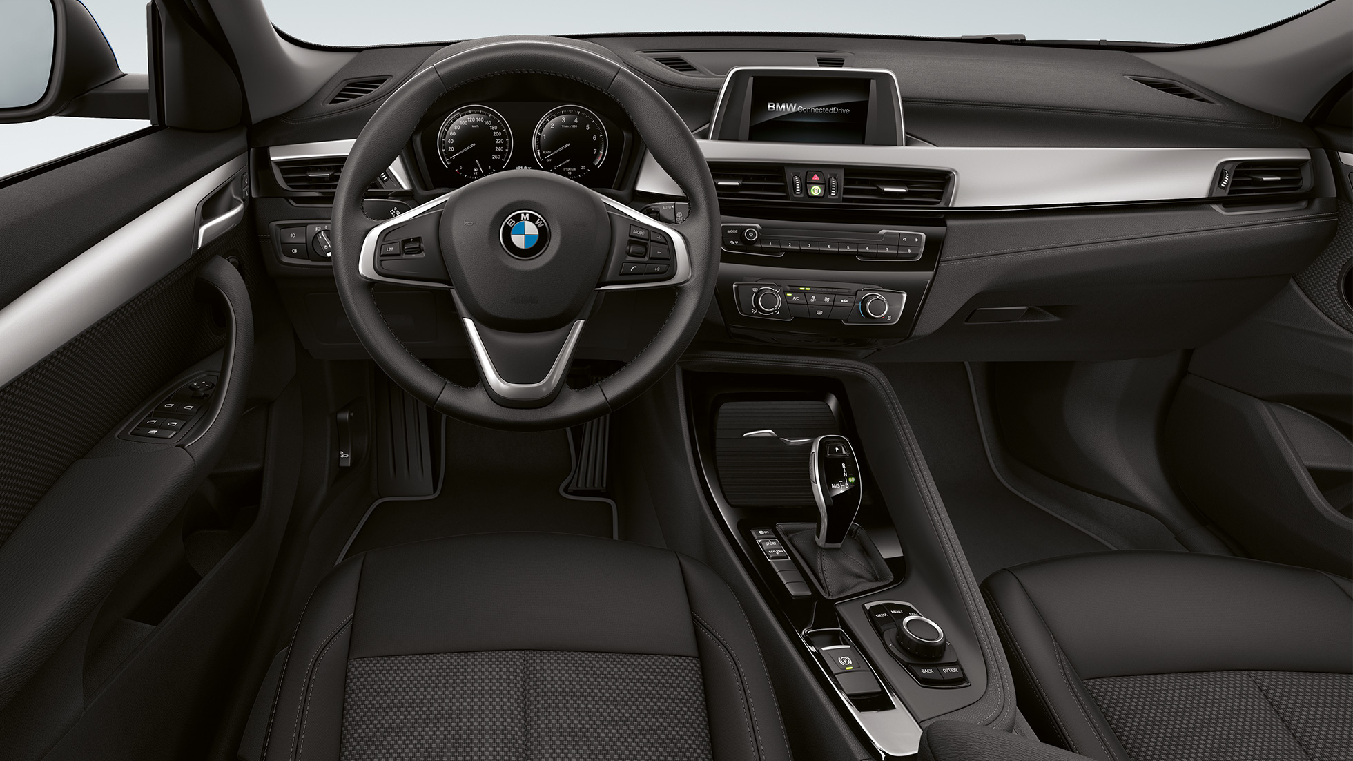 Förarplats BMW X2 sDrive20i Modell Advantage BMW X2 sDrive20i Advantage-paket 2018 F39 Interiör förarmiljö