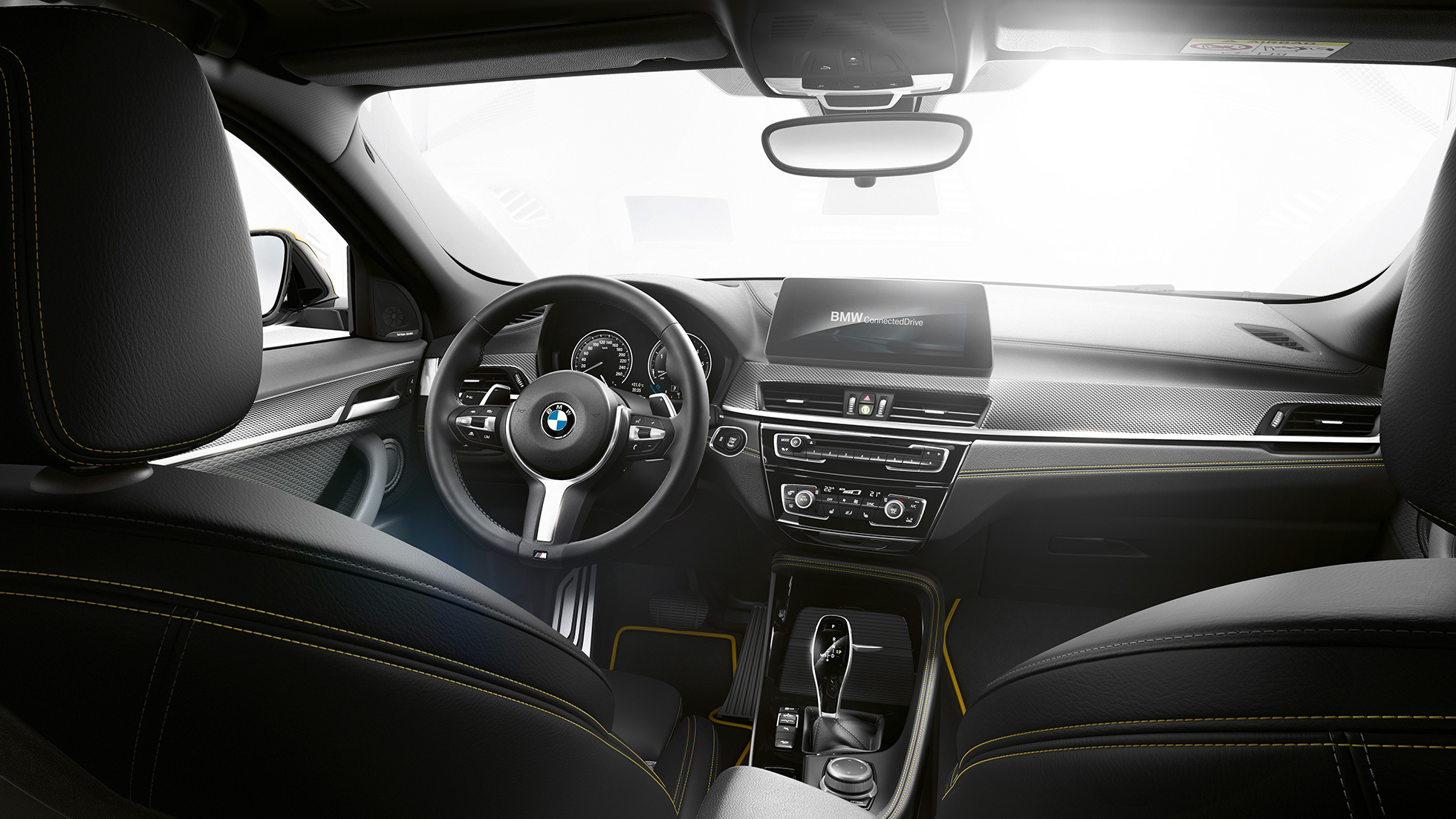 Lädersportratt BMW X2 F39 Lädersportratt, M sportstyrning BMW X2 2018 F39 Interiör