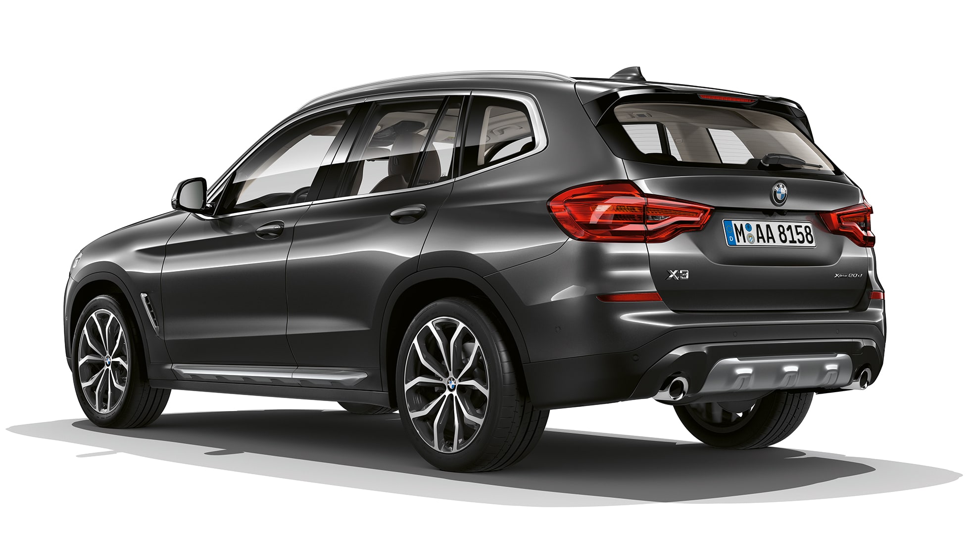 BMW X3 M40i, Modell xLine, trefjärdedelsvy bakifrån BMW X3 M40i, Modell xLine, trefjärdedelsvy bakifrån