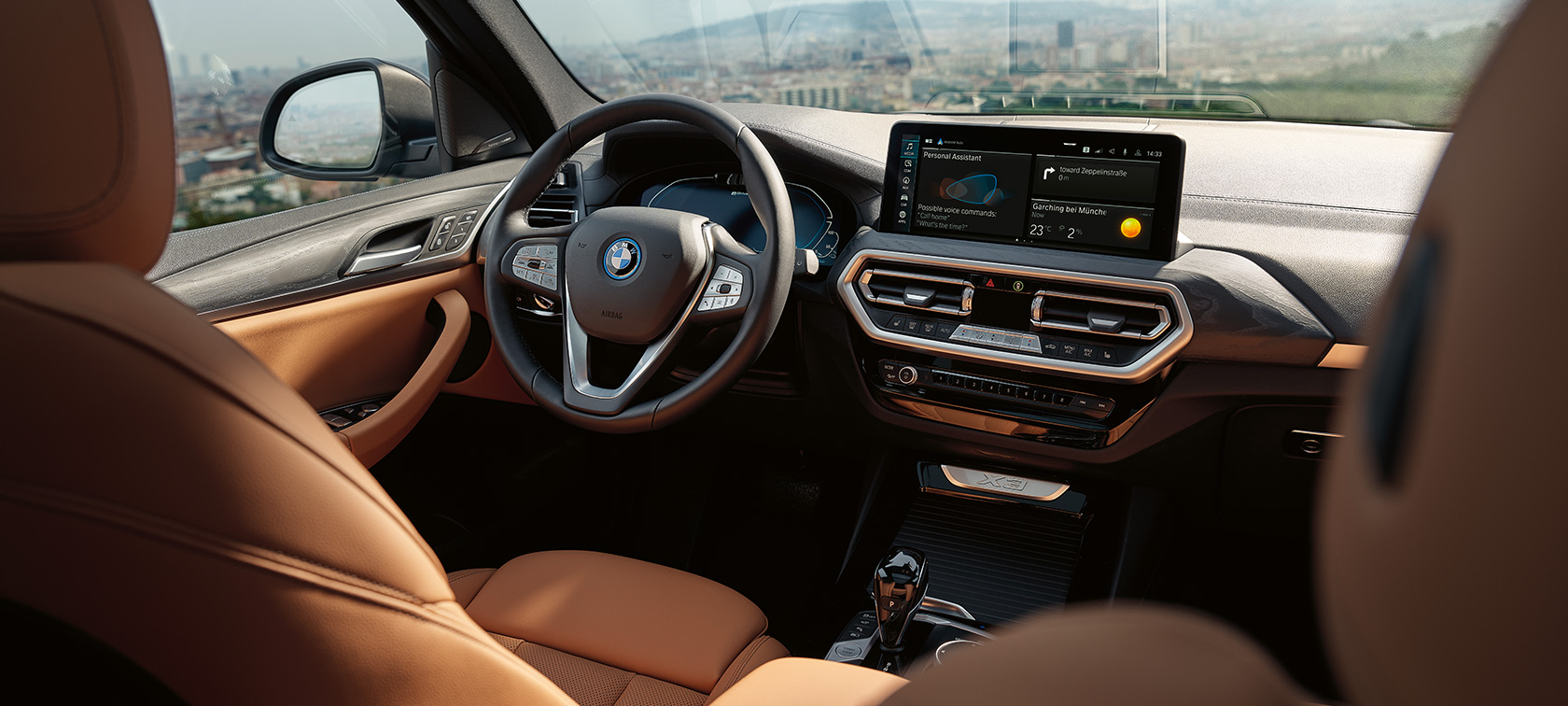 BMW X3 G01 designhöjdpunkter klädsel Sensatec Cognac 2021 BMW X3 G01 designhöjdpunkter klädsel Sensatec Cognac 2021