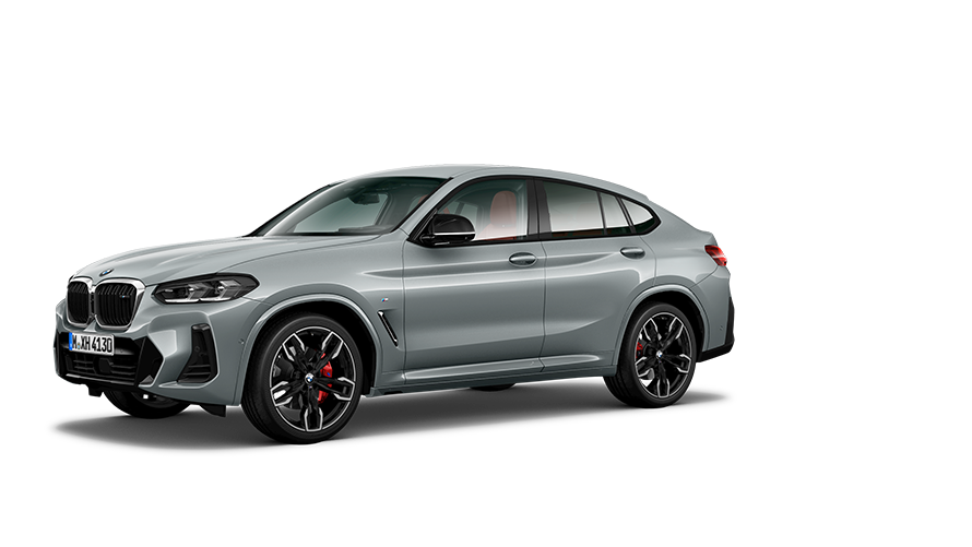 BMW X4 trefjärdedelsvy från sidan BMW X4 trefjärdedelsvy från sidan