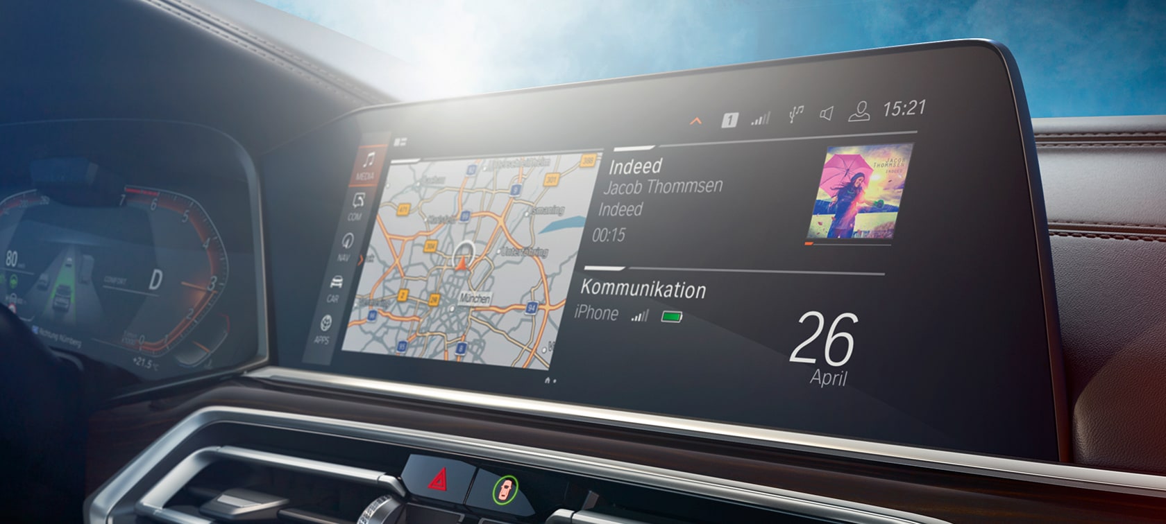 Control Display BMW X5 Control Display BMW X5 G05 2018 förarplats