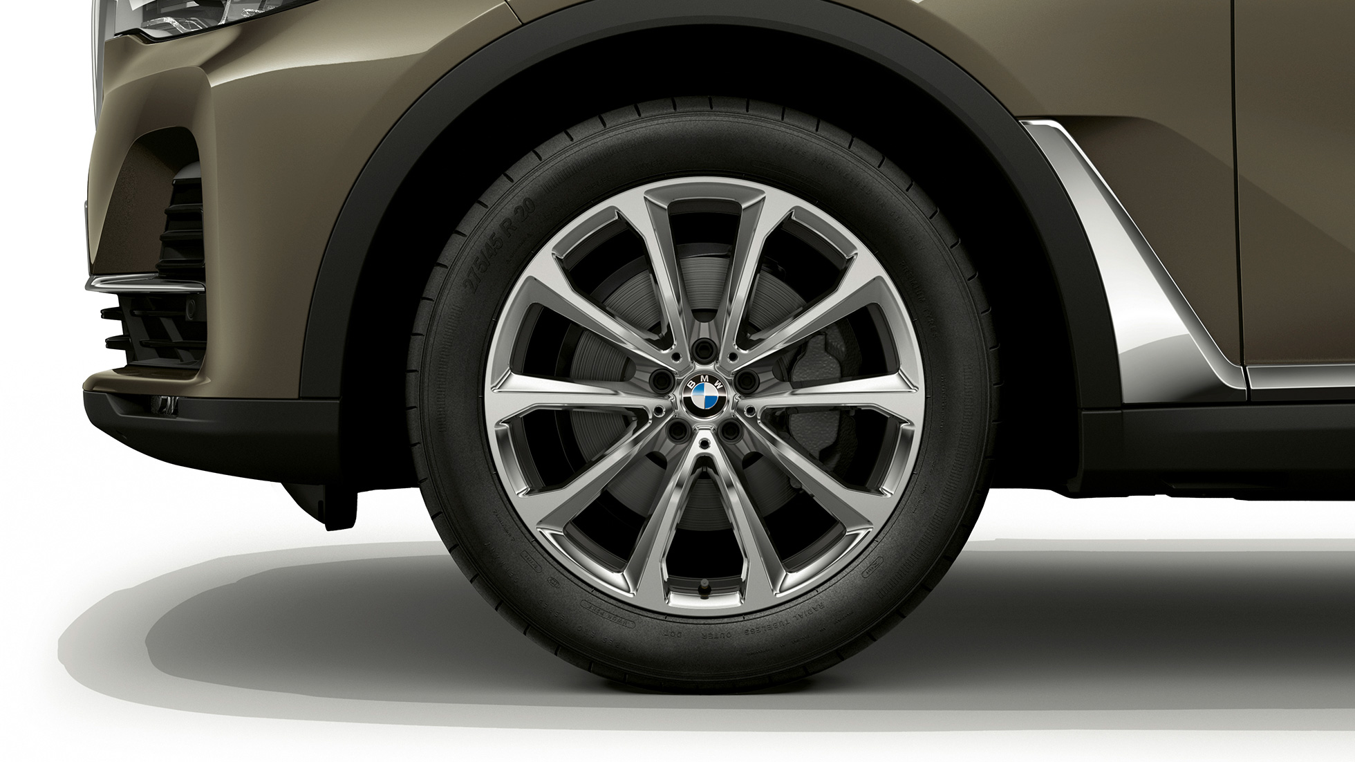 BMW X7, basutförande, dörrsida Närbild av dörrsidan i BMW X7 i basutförandet