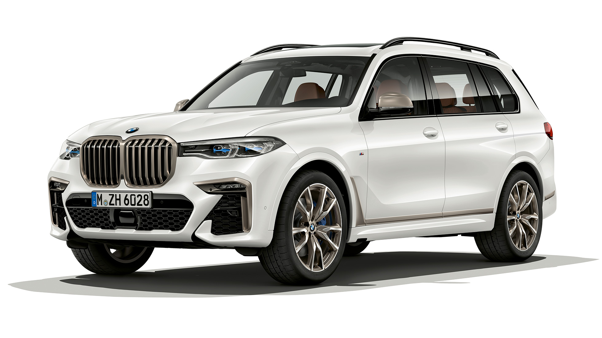 BMW X7, BMW X7 M50d Närbild framifrån av förarplatsen i BMW X7 som modell BMW X7 M50d
