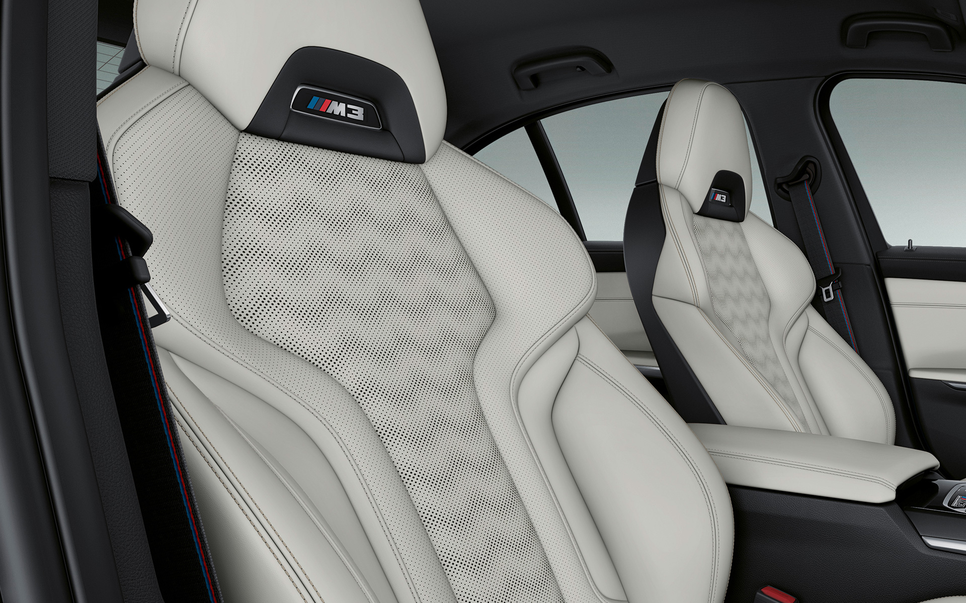 BMW Individual fint narvad helläderklädsel ”Merino” Elfenbensvit BMW Individual fint narvad helläderklädsel ”Merino” Elfenbensvit