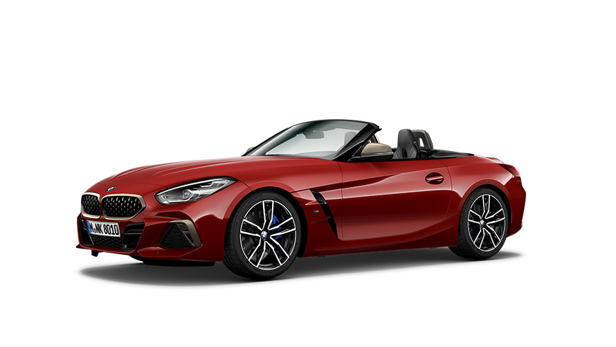 BMW Z4 M40i Roadster G29 2018, snett från sidan BMW Z4 M40i Roadster G29 2018, snett från sidan