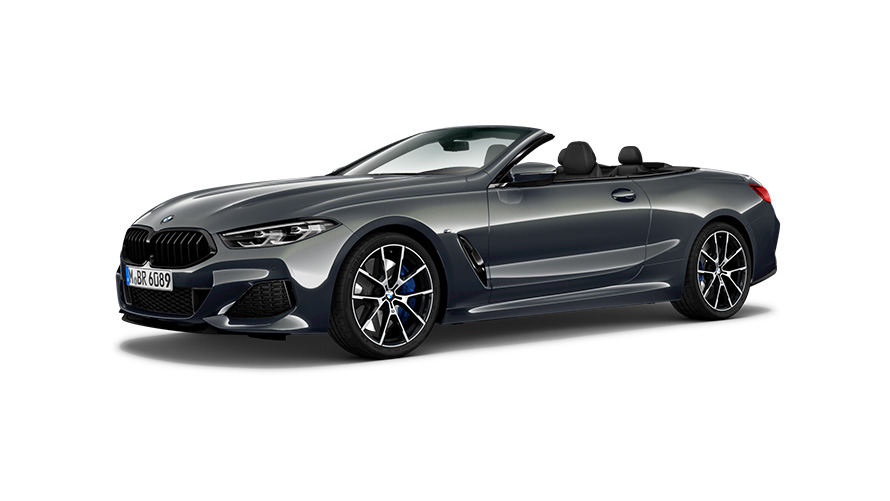 BMW M850i xDrive Cabrio G14 2018, snett från sidan BMW M850i xDrive Cabrio G14 2018, snett från sidan
