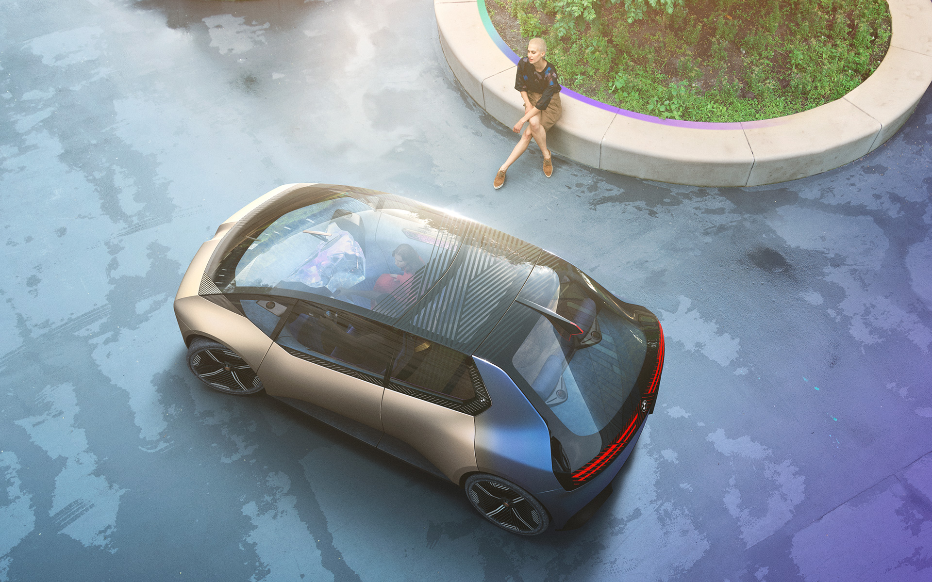 BMW i Vision Circular 2021 visionsfordon impression 2