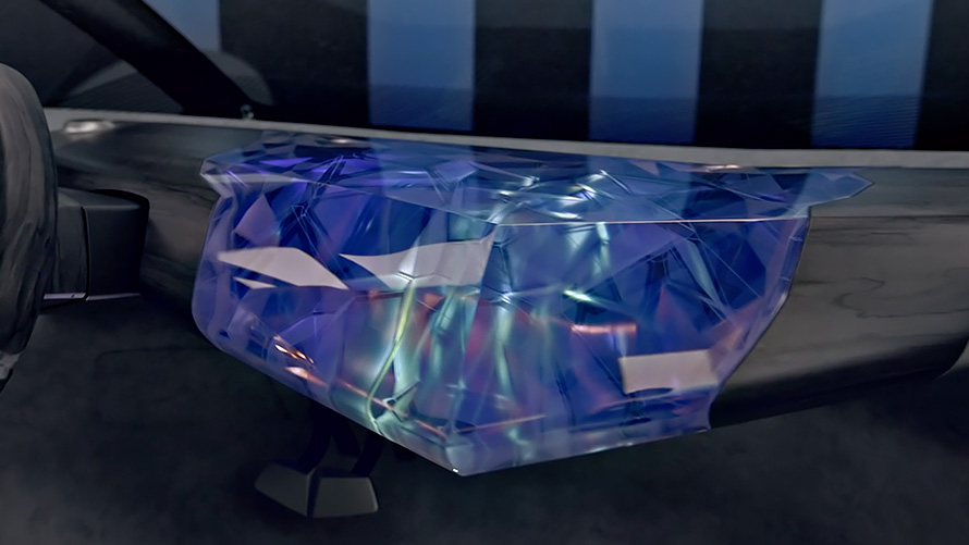 Video interiördesign instrumentpanel som svävande skulptur BMW i Vision Circular 2021 BMW i Vision Circular 2021 visionsfordon interiördesign instrumentpanel som svävande skulptur video