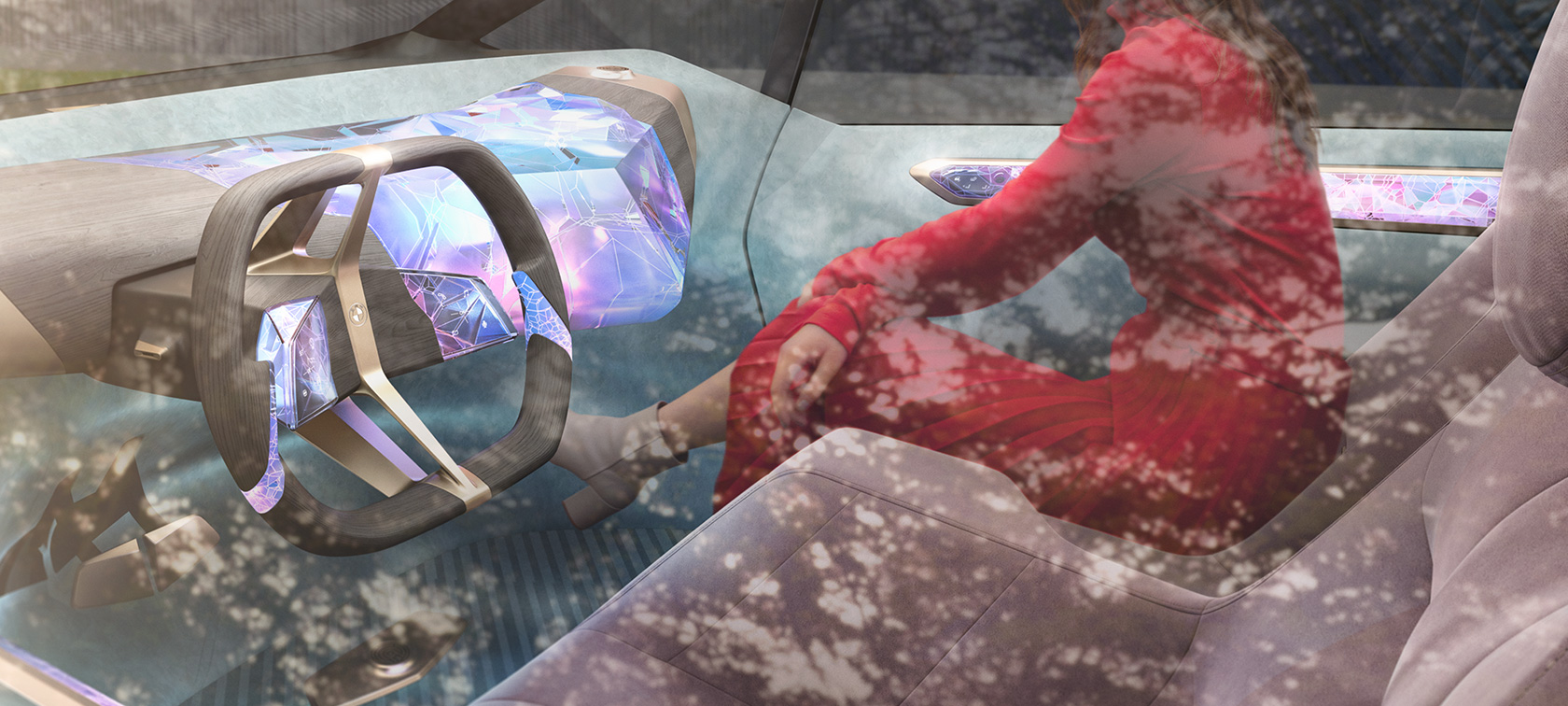 BMW i Vision Circular 2021 visionsfordon interiördesign