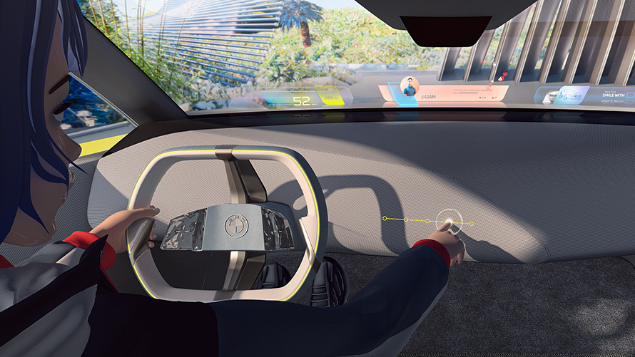 BMW i Vision Dee interaktiv kommunikation BMW i Vision Dee visionsfordon interaktiv kommunikation