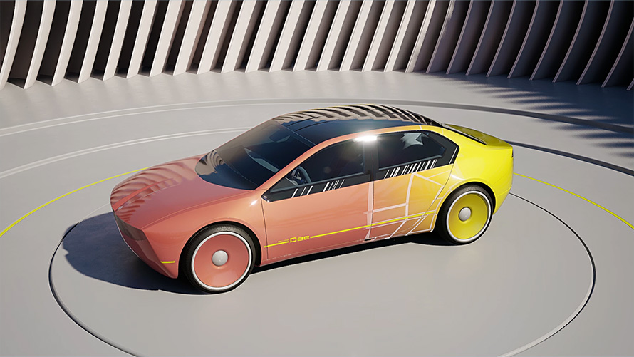 BMW i Vision Dee E Ink-teknik BMW i Vision Dee visionsfordon E Ink-teknik