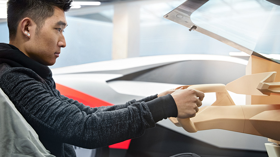 BMW Vision M NEXT, interiör BMW Vision M NEXT, utvecklingsprocess, interiör, design, Boost Pod
