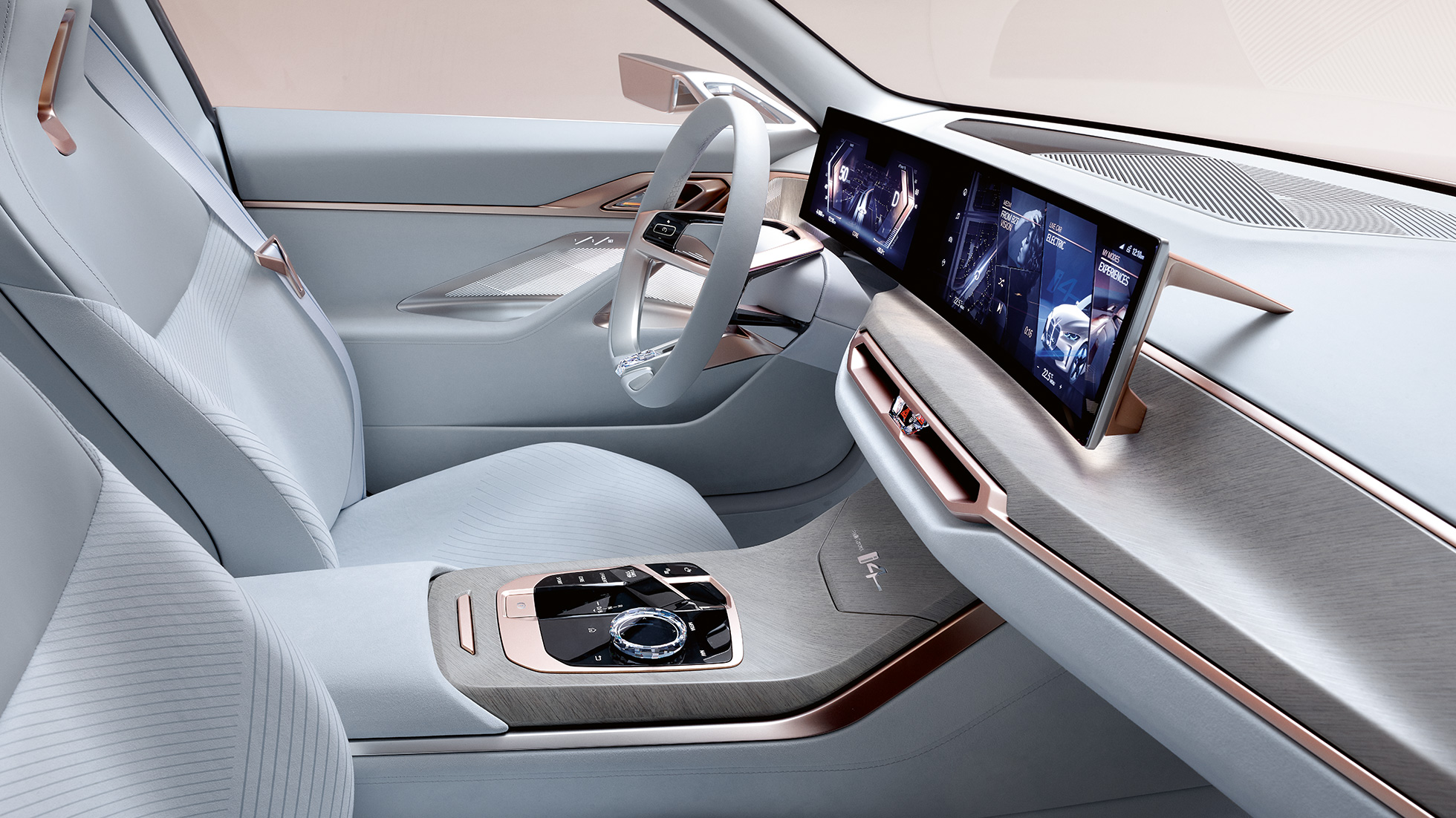 Interiör 2 BMW Concept i4 2020 G26 Interiör 2 BMW Concept i4 2020 G26 Elbil helt elektriska BMW Gran Coupé