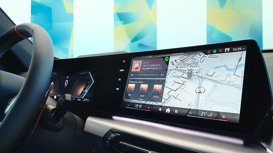 BMW invändig utrustning display med Operating System 9 BMW invändig utrustning BMW Maps på displayen med Operating System 9