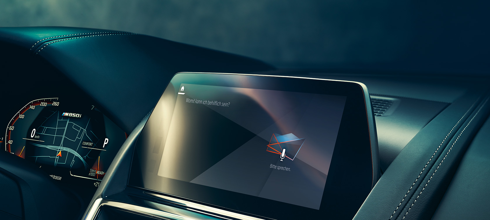 BMW Intelligent Personal Assistant Visning på Instrumentdisplayen